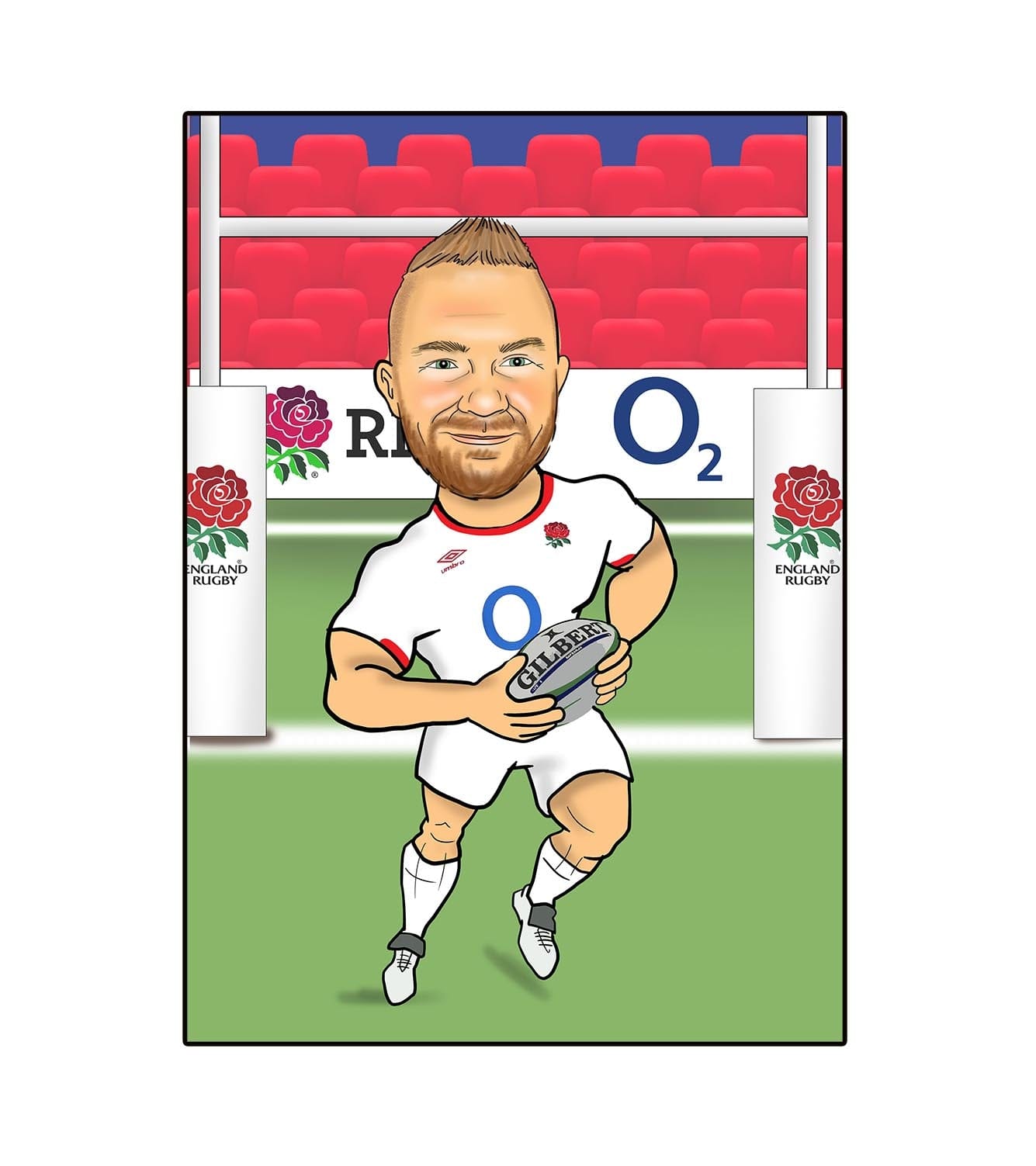 Rugby Player Caricature